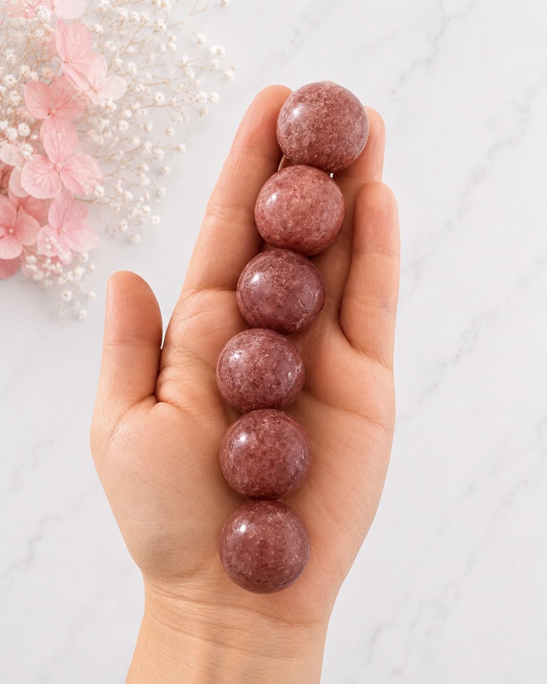 Strawberry Quartz Tumbled Stone