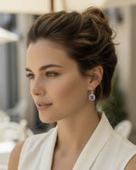 Amethyst Crystal Earrings – Cushion Cut Silver