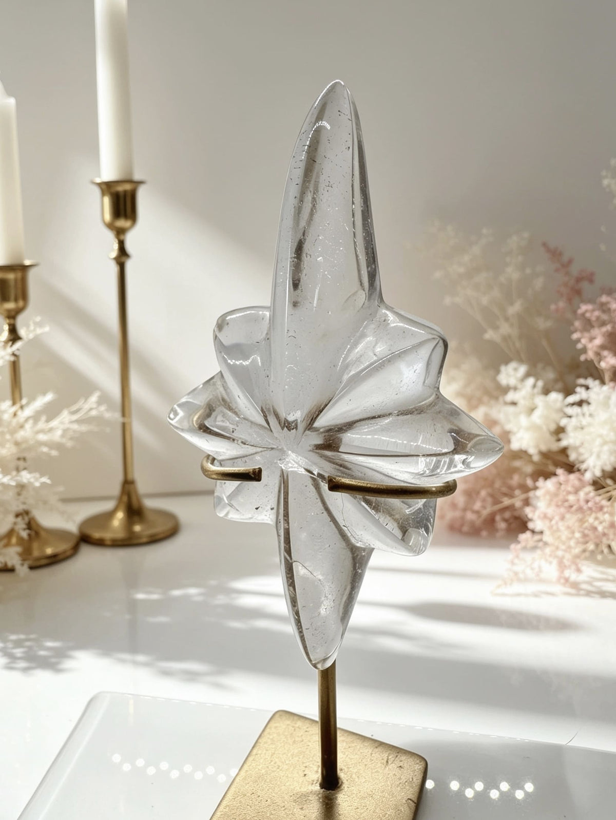 Clear Lemurian Northern Star On Stand No. 2