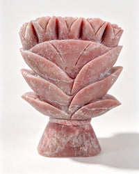 Pink Opal Crystal Rose Bouquet Carving