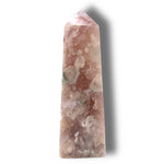 Flower Agate Obelisk with Amethyst Inclusions no. D944