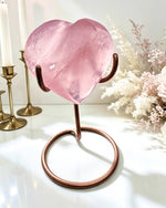 AAA Grade Rose Quartz Heart On Stand No. 1