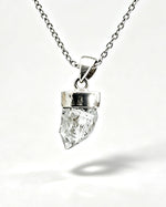 Herkimer Diamond Crystal Pendant – Raw Silver