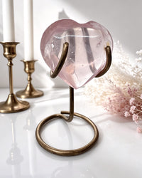 AAA Grade Rose Quartz Heart On Stand No. 3