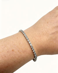 Blue Topaz Silver Tennis Bracelet