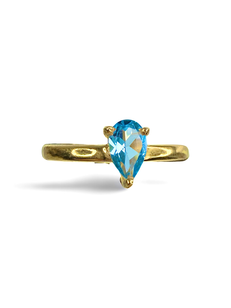 Adjustable AAA Grade London Topaz Ring