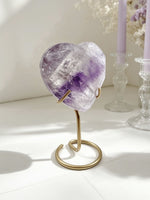 Amethyst Faceted Heart On Stand