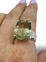 Rare AAAA Grade Green Amethyst Ring