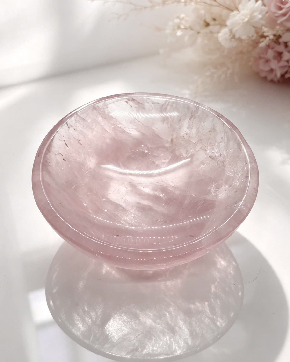 AA Grade Rose Quartz Bowl