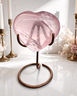 AAA Grade Rose Quartz Heart On Stand No. 2