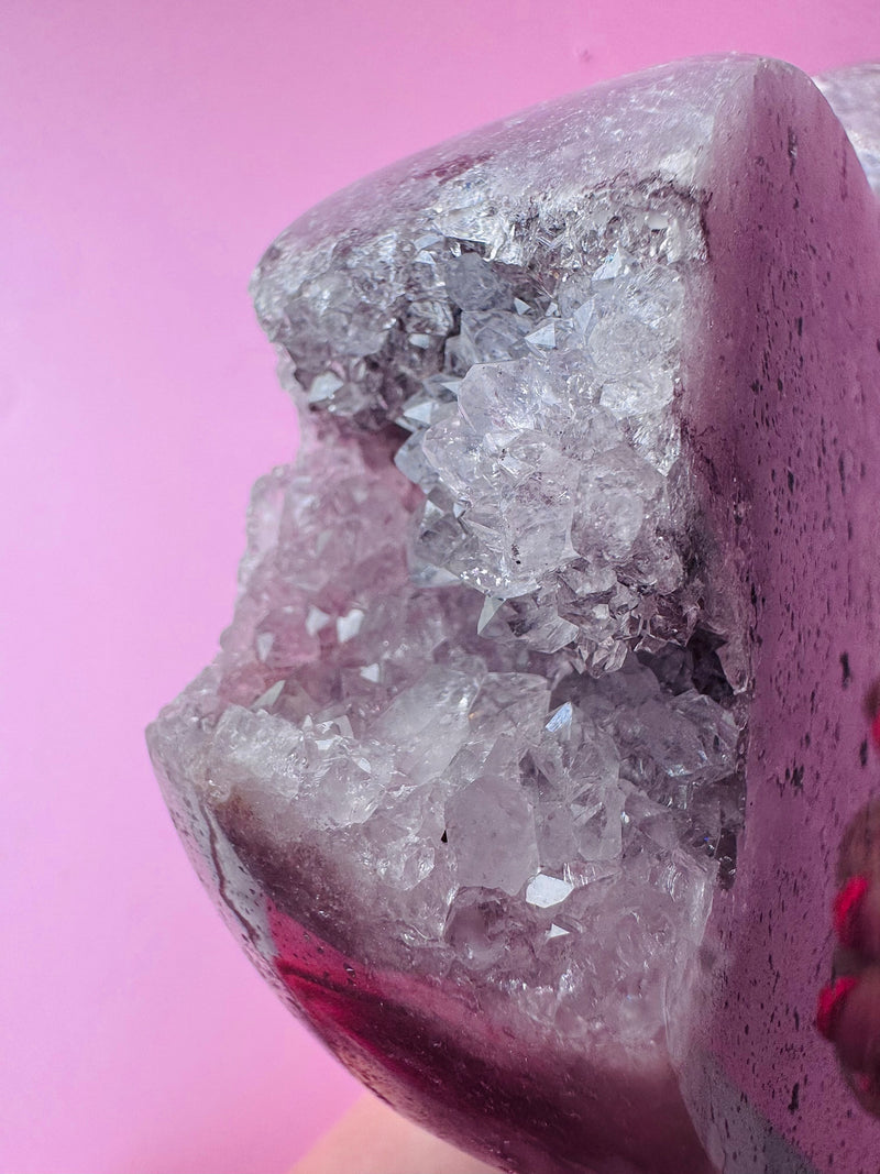 Lilac Pink Amethyst Heart Bowl