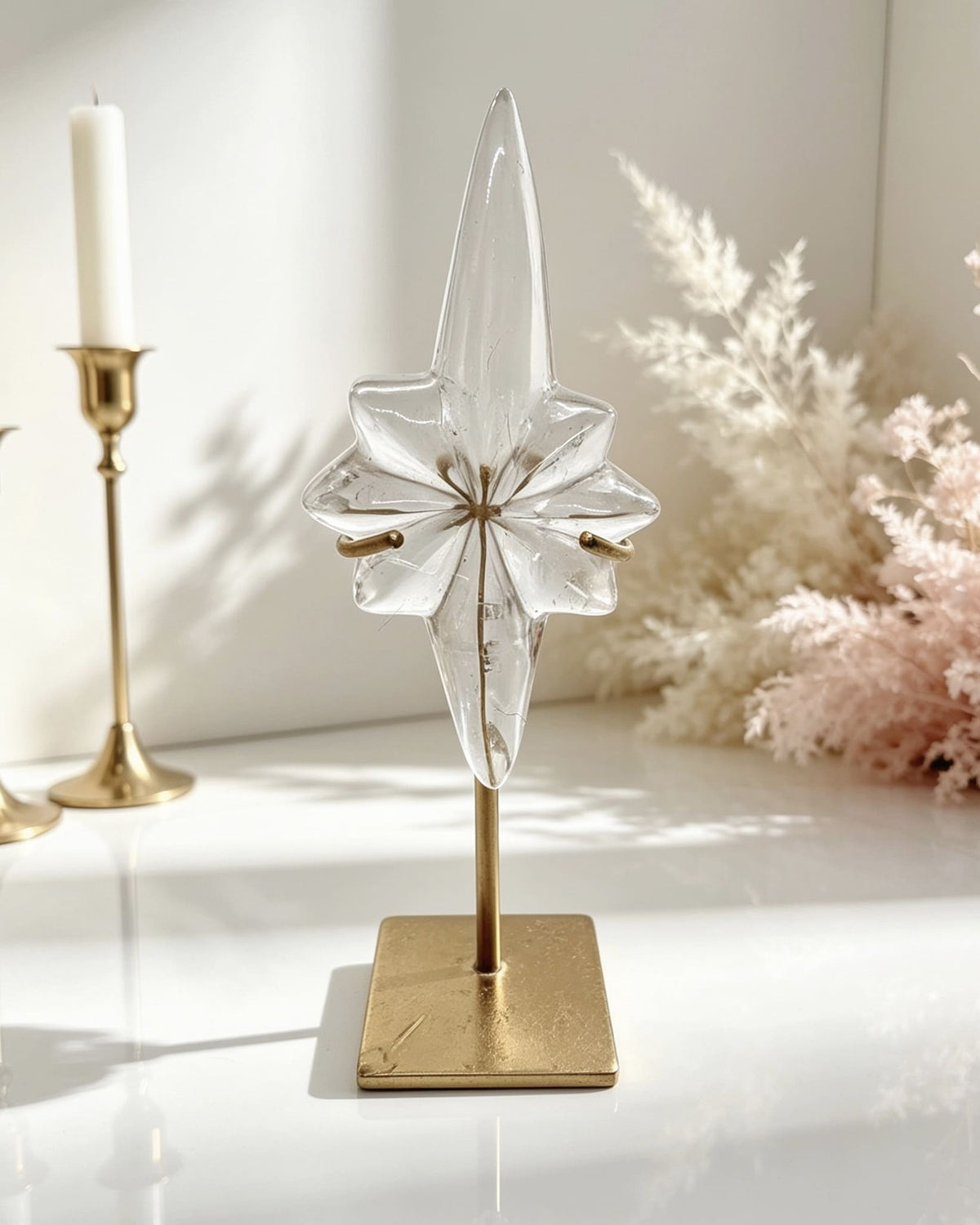 Clear Lemurian Northern Star On Stand No. 7