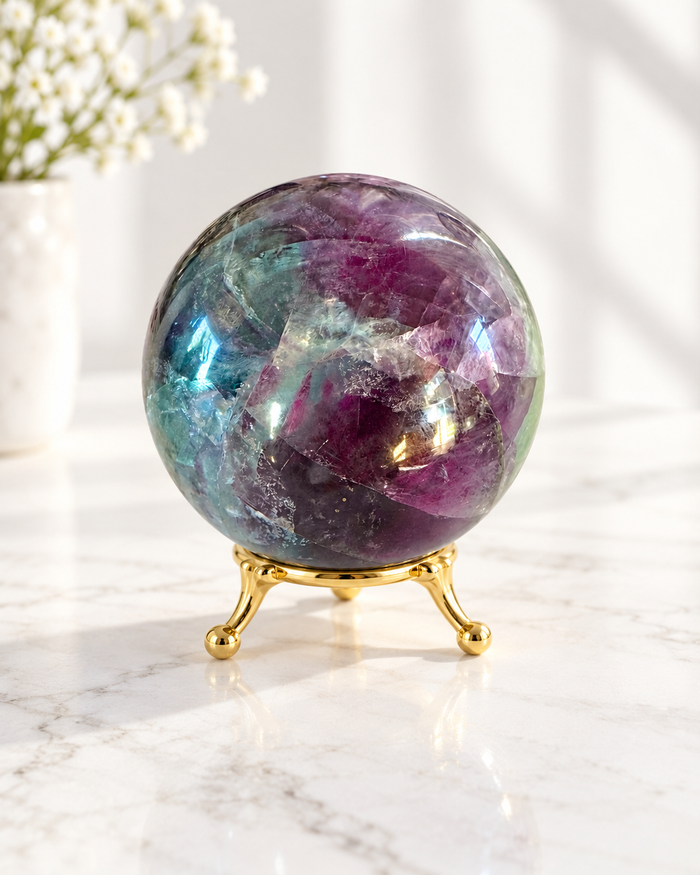 Rainbow Fluorite Crystal Sphere No. 1