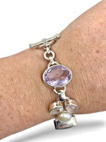 AAA Grade Amethyst, Clear Quartz, Rose Quartz, Pearl Bracelet