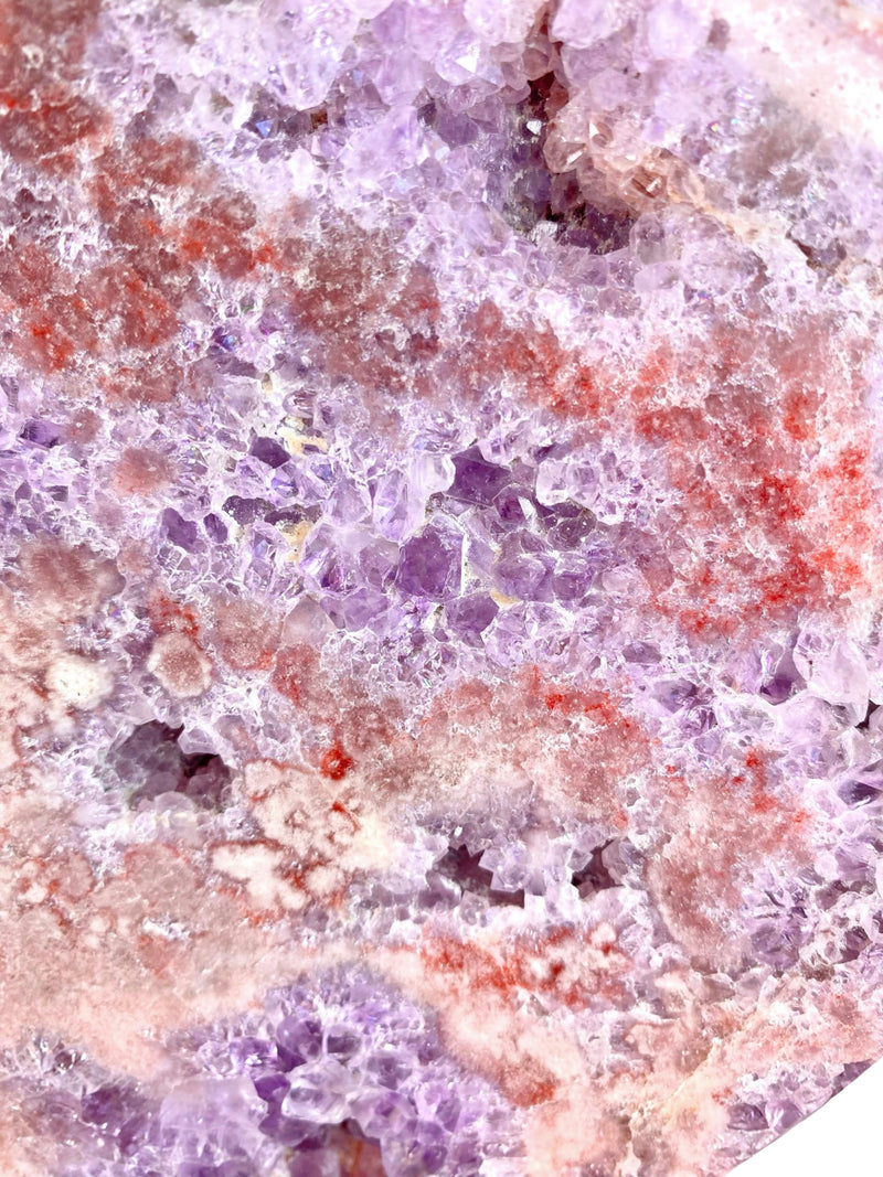 Purple Druzy Pink Amethyst Heart A126