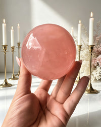 Rose Quartz Sphere - AAA Grade