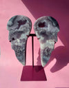 Lilac Pink Amethyst Angel Wings