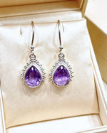 Amethyst Crystal Earrings – Drop Silver