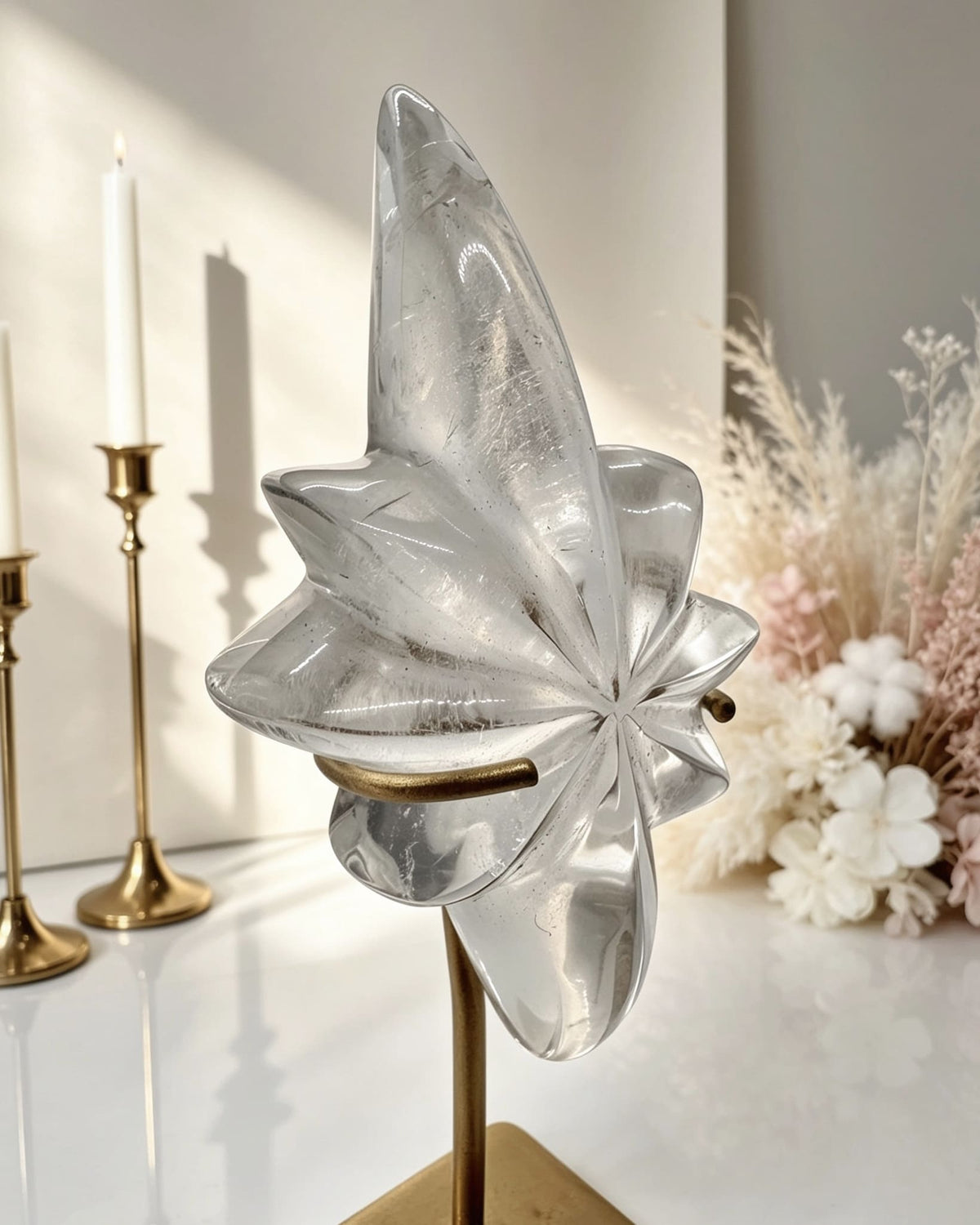 Clear Lemurian Northern Star On Stand No. 9