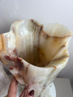 Flower Shaped Bespoke Onyx Vase no 800