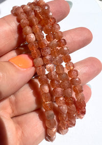 5mm Sunstone Faceted Bracelet