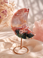 Pink Amethyst With Jasper Moon