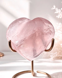 AAA Grade Rose Quartz Heart On Stand No. 1