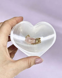 Selenite Bowl - Heart Shaped