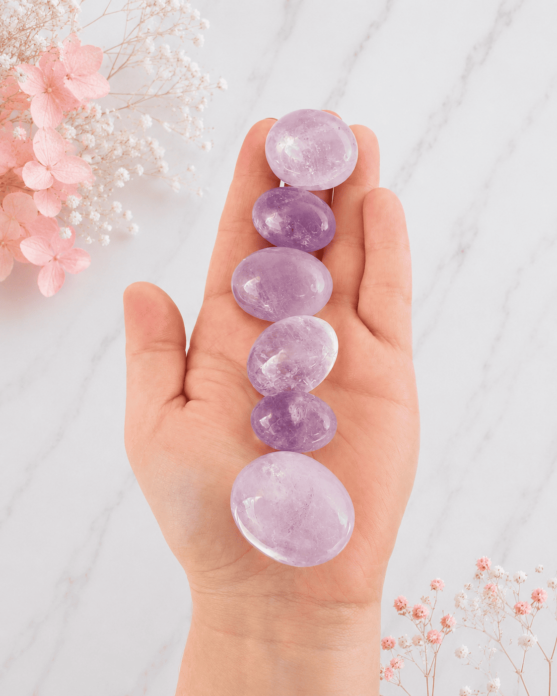 Lavender Amethyst Tumbled Stone
