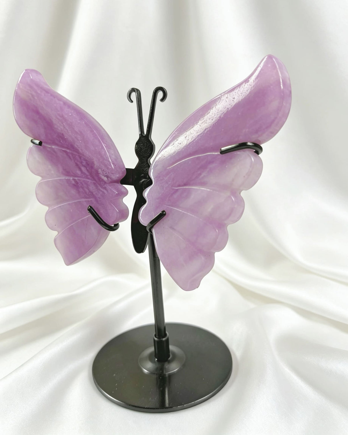 Pink Fluorite Butterfly On Stand