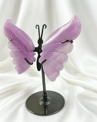 Pink Fluorite Butterfly On Stand