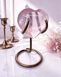AAA Grade Rose Quartz Heart On Stand No. 3