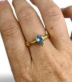 Adjustable AAA Grade London Topaz Ring