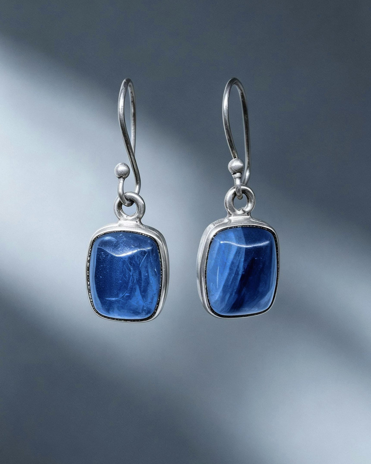Kyanite Dangle Silver Earrings