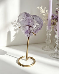 Amethyst Faceted Heart On Stand No. 2