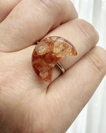 Fire Quartz Crystal Ring – Silver Moon