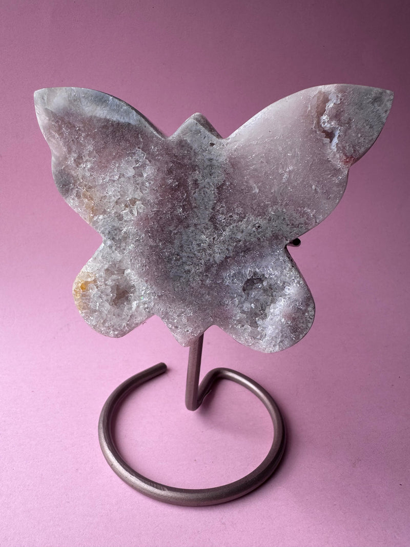 Lilac Pink Amethyst Butterfly