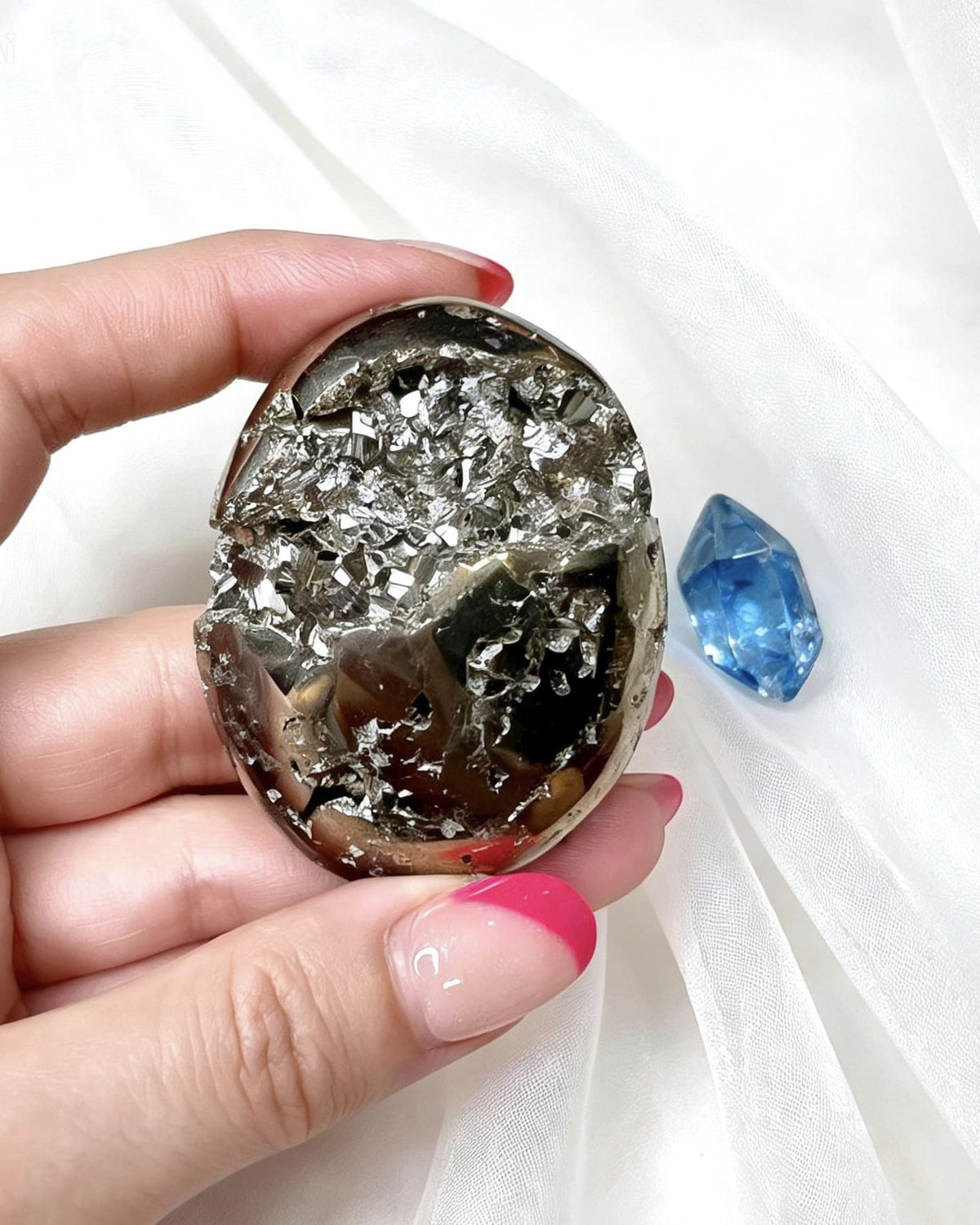 A Grade Pyrite Palm Stone