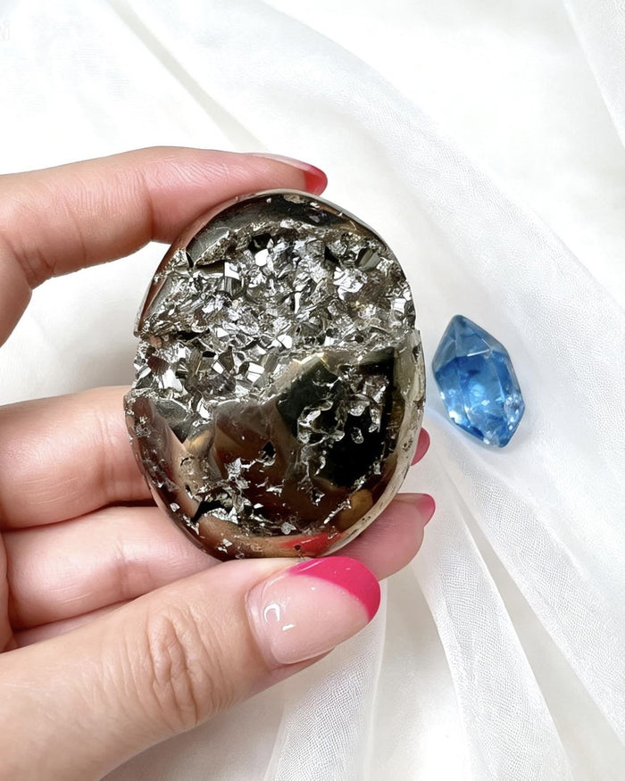 A Grade Pyrite Palm Stone