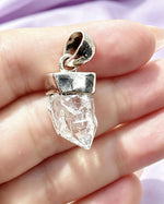Herkimer Diamond Crystal Pendant – Raw Silver