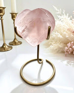 AAA Grade Rose Quartz Heart On Stand No. 1