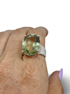 Rare AAAA Grade Green Amethyst Ring