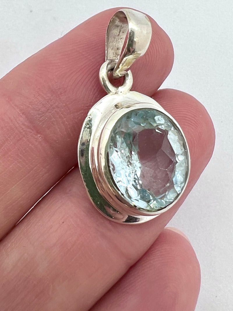 Ice Blue Topaz Pendant