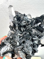 Black Rosette Hematite in Quartz Cluster no.9