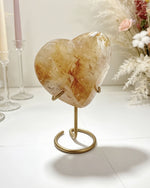Golden Healer Faceted Heart On Stand No. 3