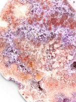 Purple Druzy Pink Amethyst Heart A126