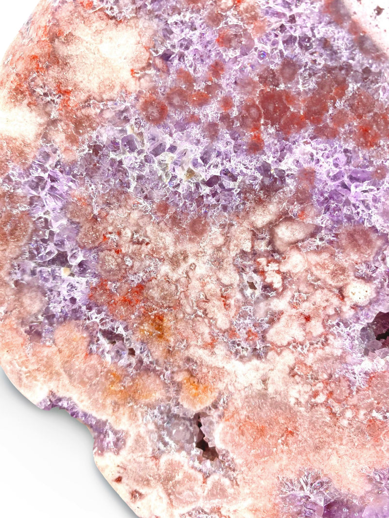 Purple Druzy Pink Amethyst Heart A126