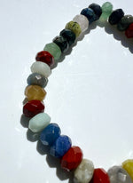 Mixed Crystal 7mm Faceted  Bracelet
