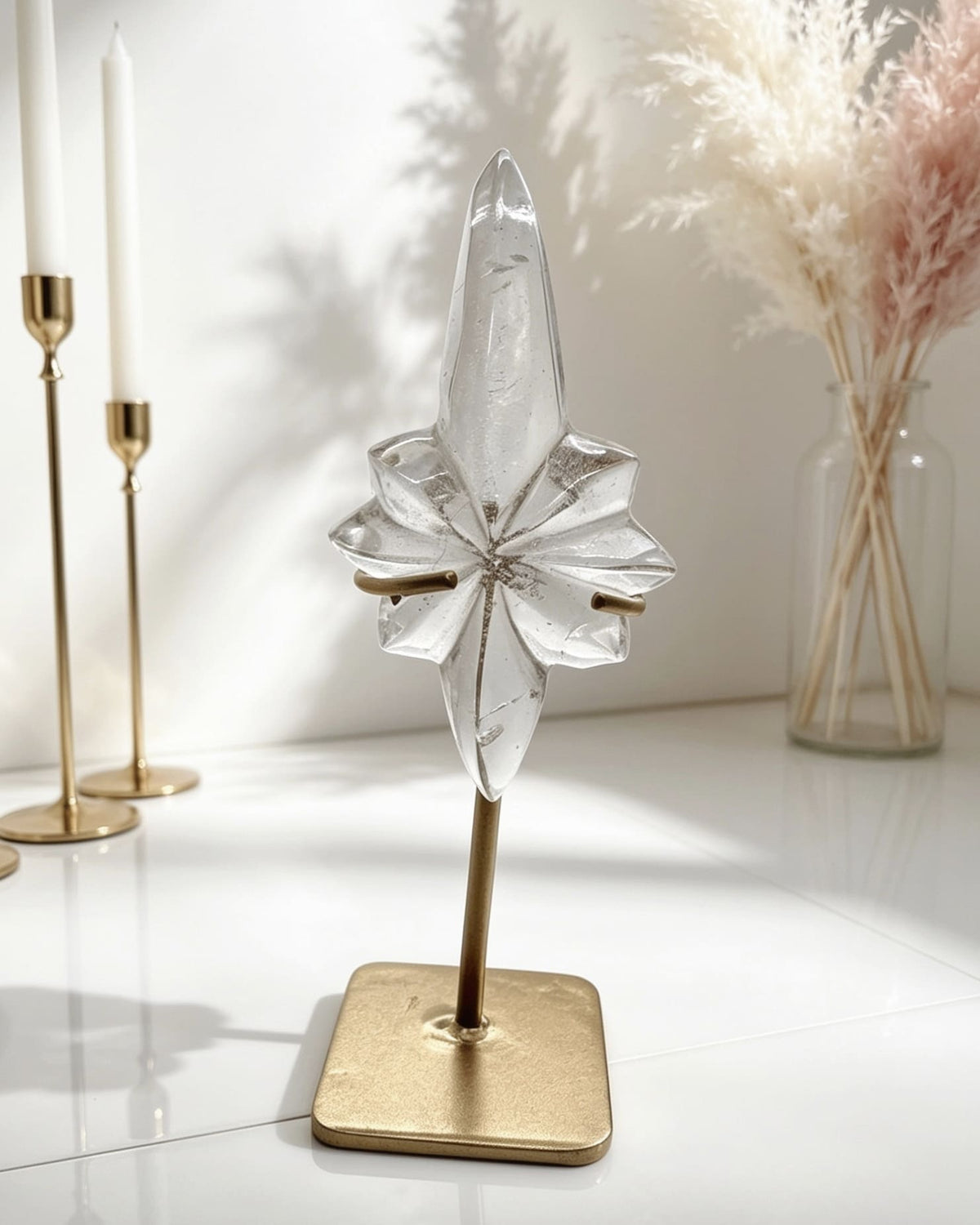 Clear Lemurian Northern Star On Stand No. 5