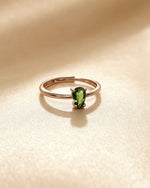 Drop Diopside Rose Gold Ring
